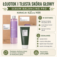 Kuracja na łojotok i tłustą skórę głowy, Sebum Balancing PRO | Kaaral K05 Sulfur Cream 200 ml + szampon przeciwłojotokowy 250 ml + ampułki Sebum Control 12×10 ml | reguluje sebum, łagodzi świąd i tłusty łupież. Darmowa dostawa !